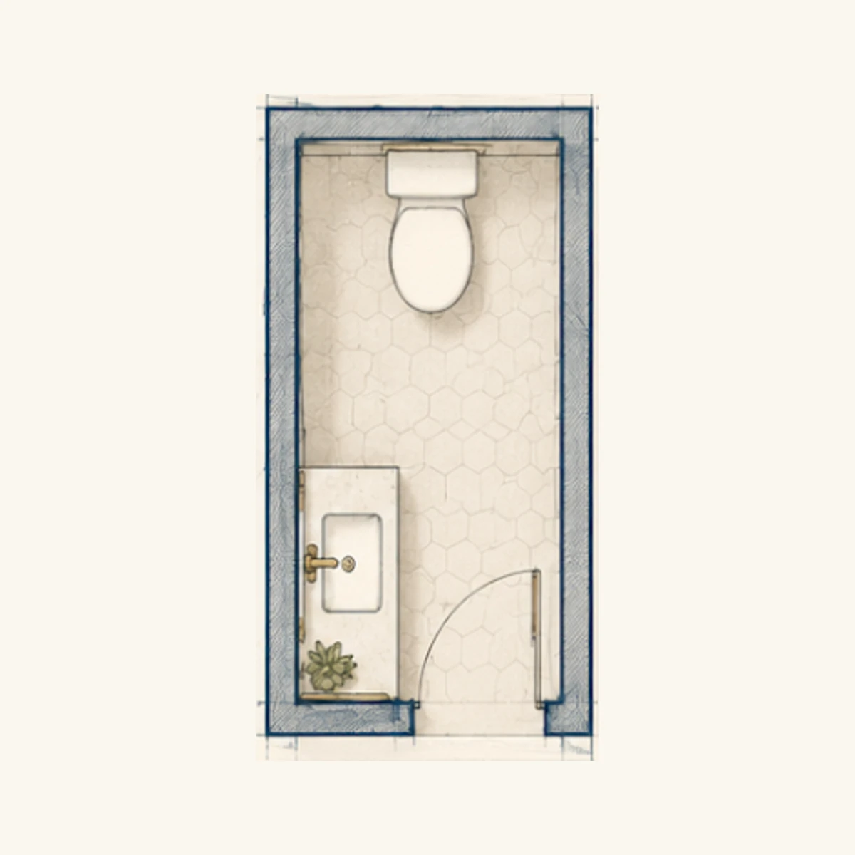 Powder Room floor plan